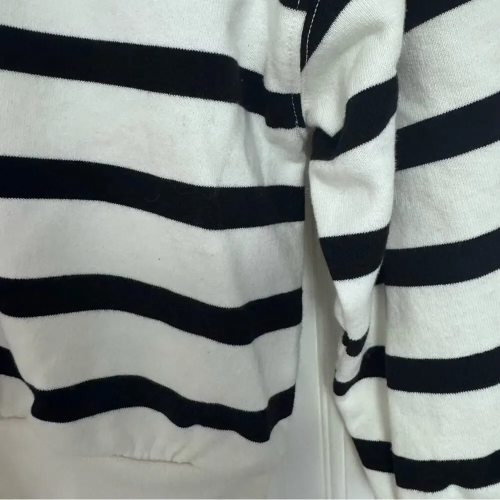 Frame Denim Striped Mock Neck Sweatshirt